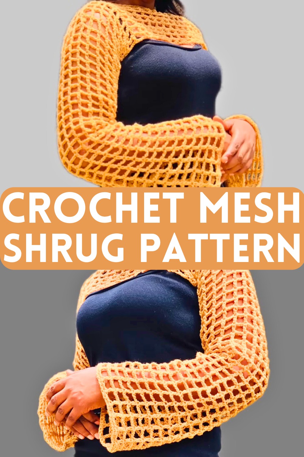 Crochet Mesh Shrug Pattern