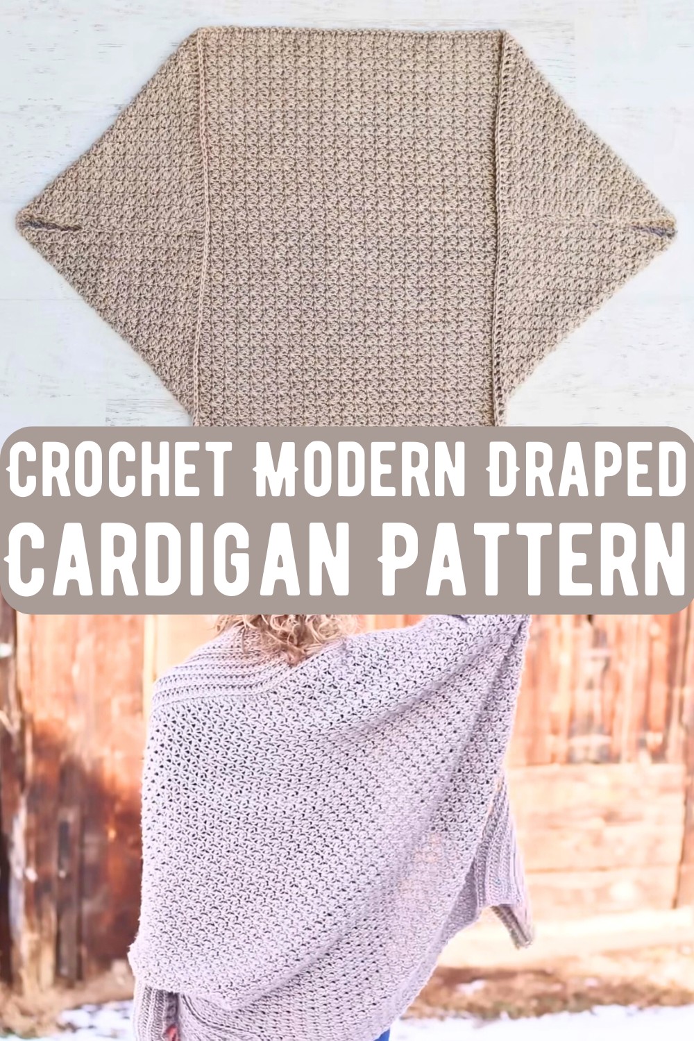 Crochet Modern Draped Cardigan Pattern