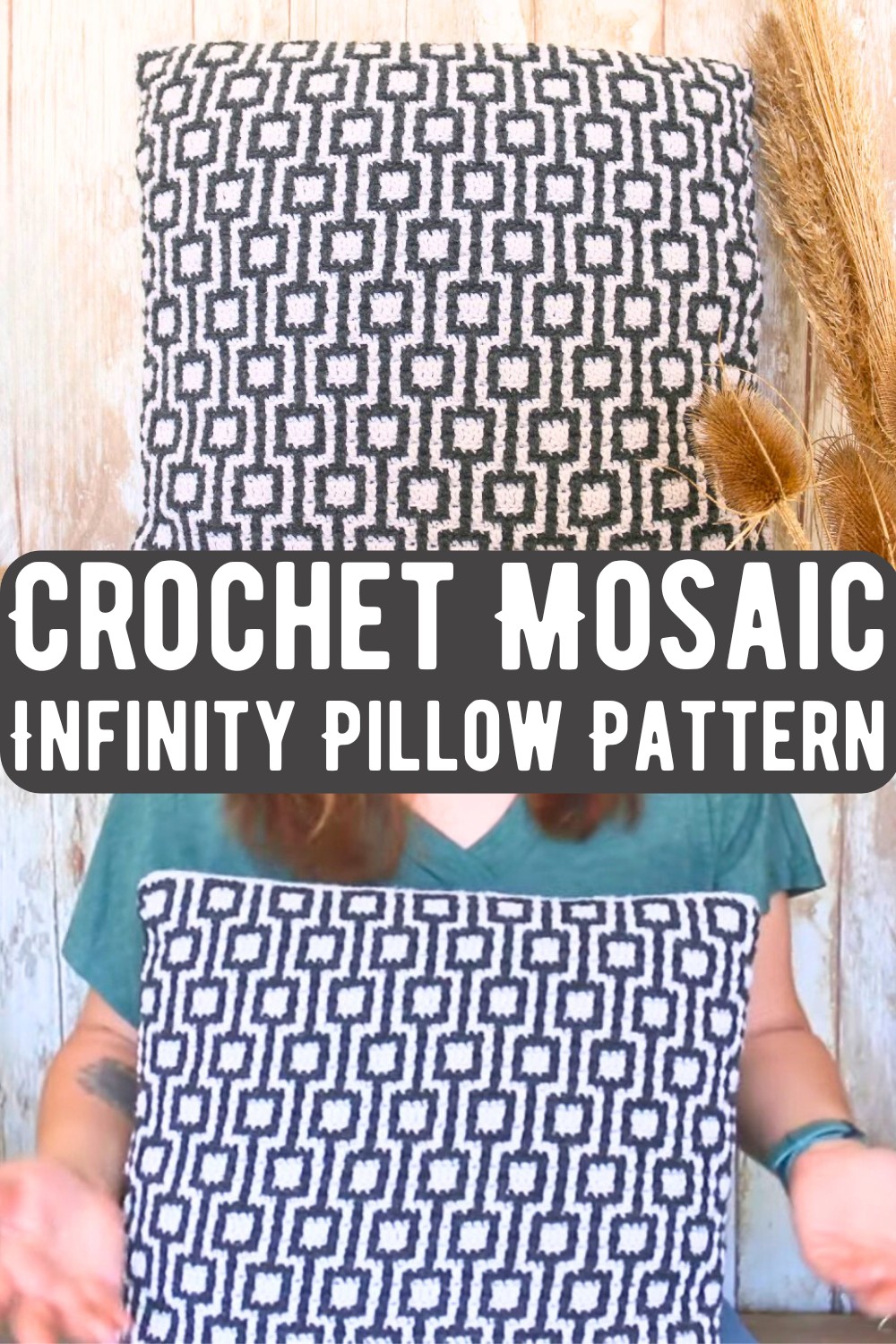 Crochet Mosaic Infinity Pillow Pattern