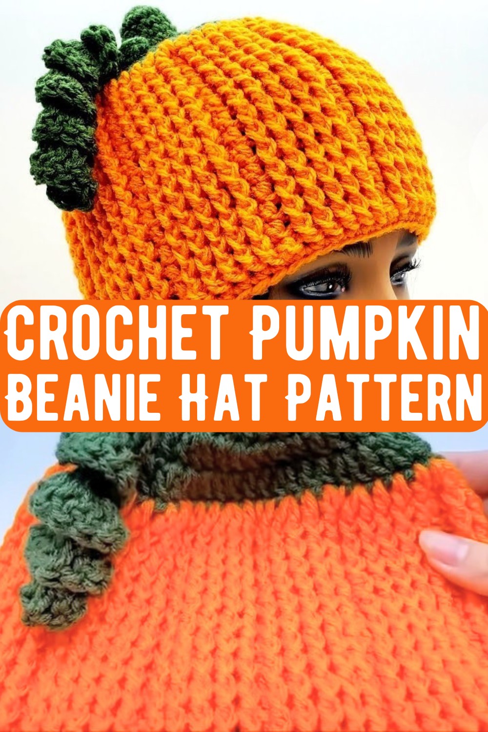 Crochet Pumpkin Beanie Hat Pattern