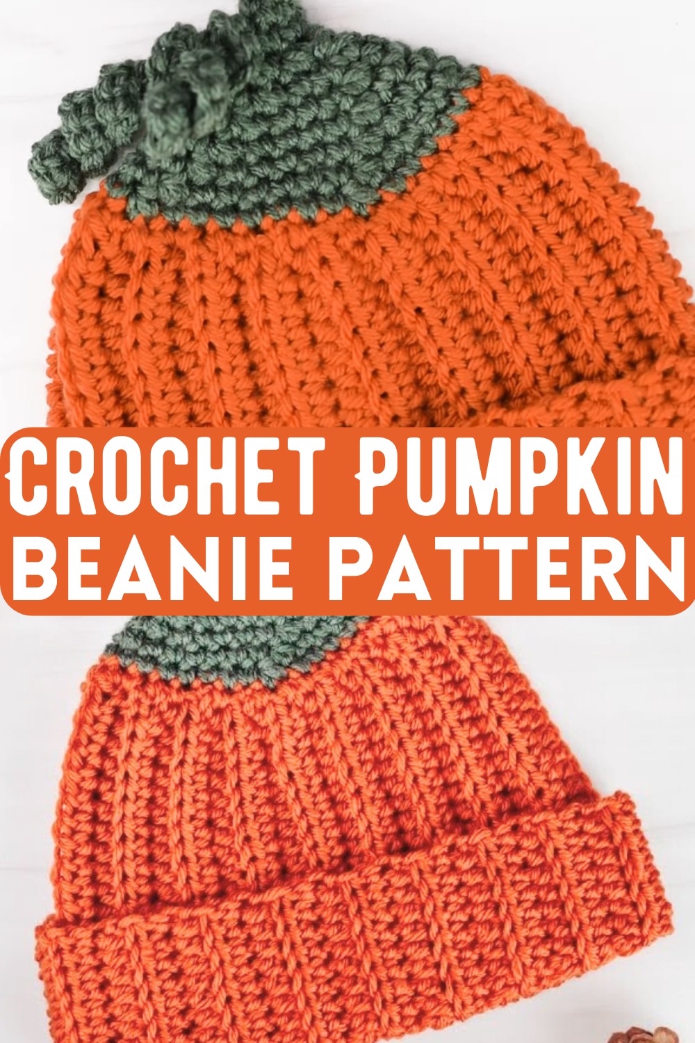 Crochet Pumpkin Beanie Pattern