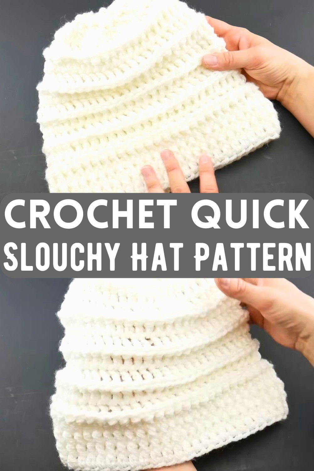 Crochet Quick Slouchy Hat Pattern