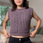 Crochet Ribbed Sweater Vest Pattern