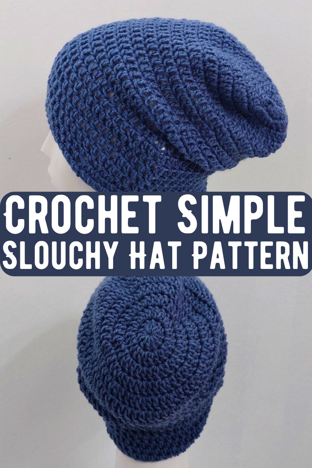 Crochet Simple Slouchy Hat Pattern