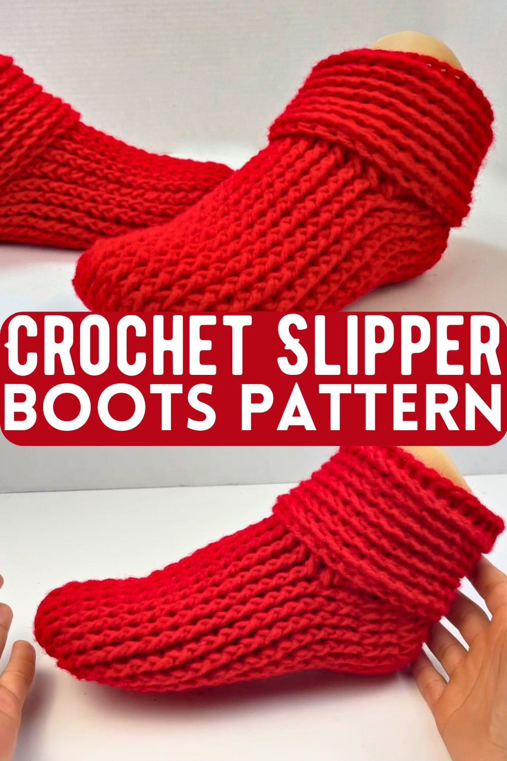 Crochet Slipper Boots Pattern