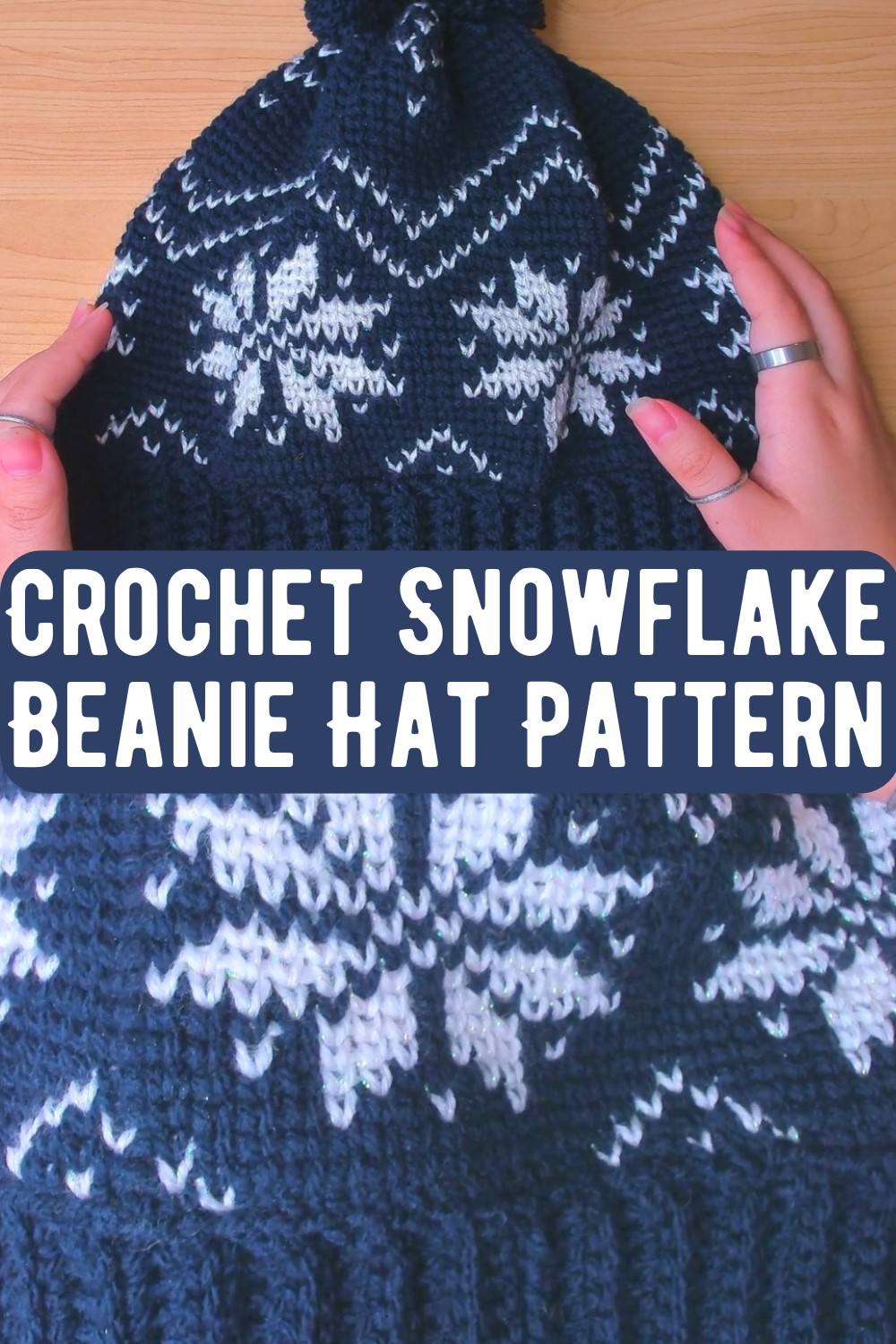 Crochet Snowflake Beanie Hat Pattern