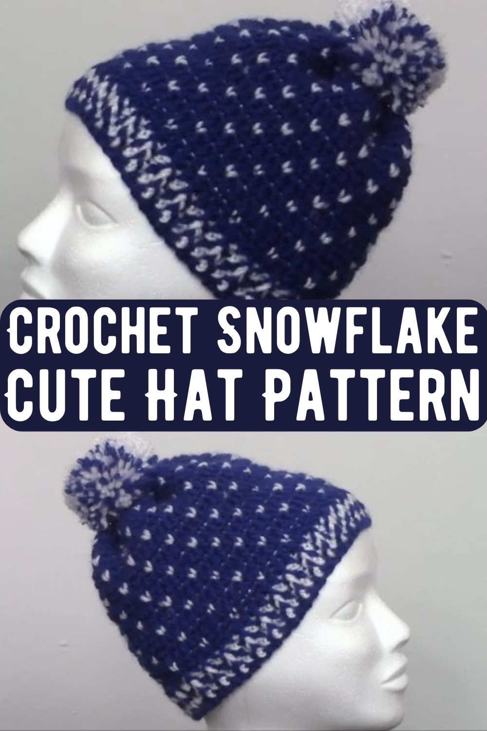 Crochet Snowflake Cute Hat Pattern