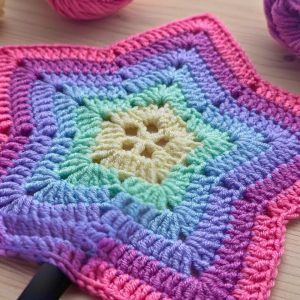 Crochet Star Baby Blanket Pattern (1)