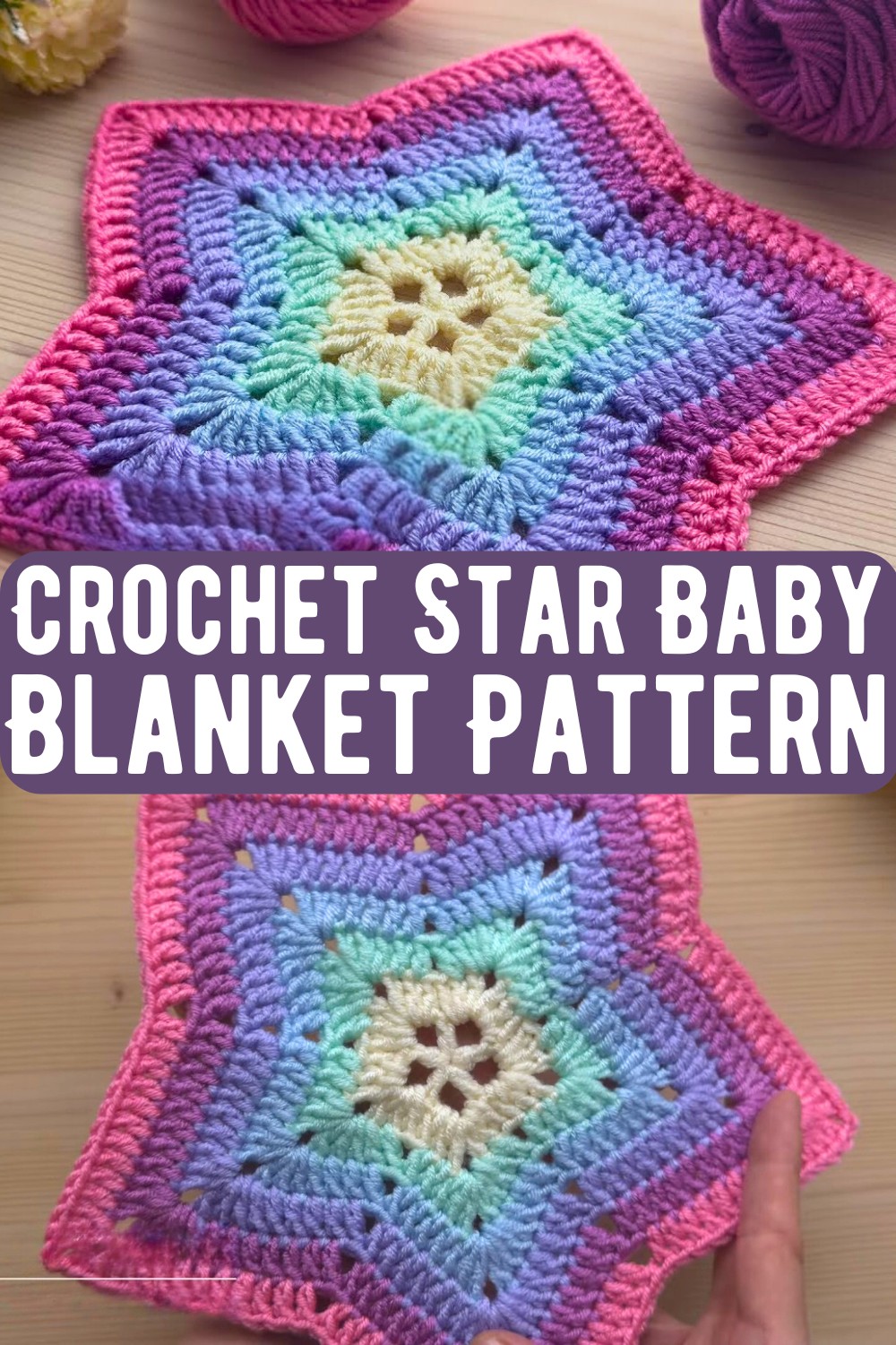 Crochet Star Baby Blanket Pattern