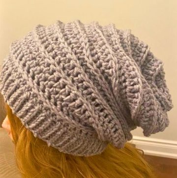 Crochet Textured Slouchy Hat Pattern (1)