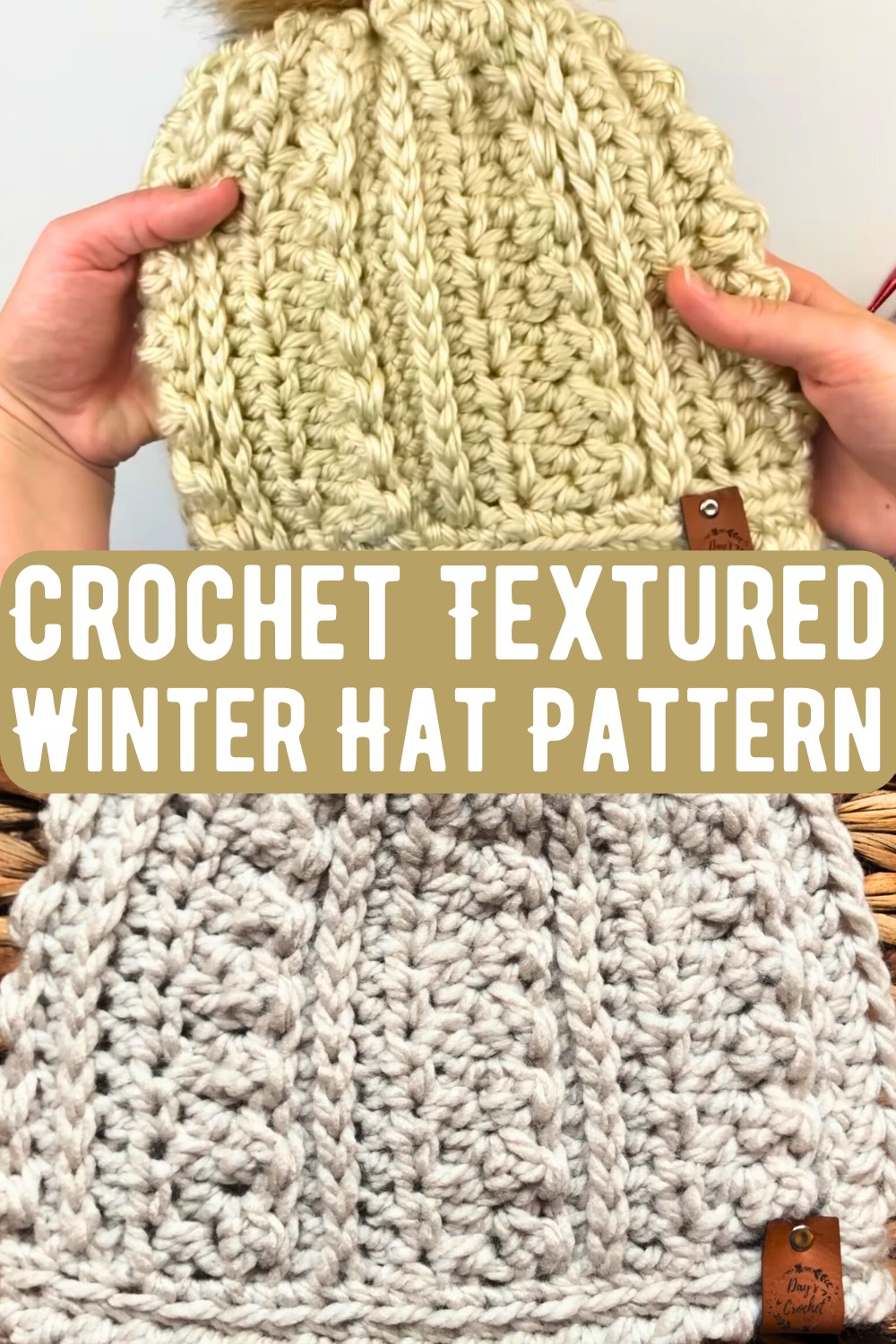 Crochet Textured Winter Hat Pattern