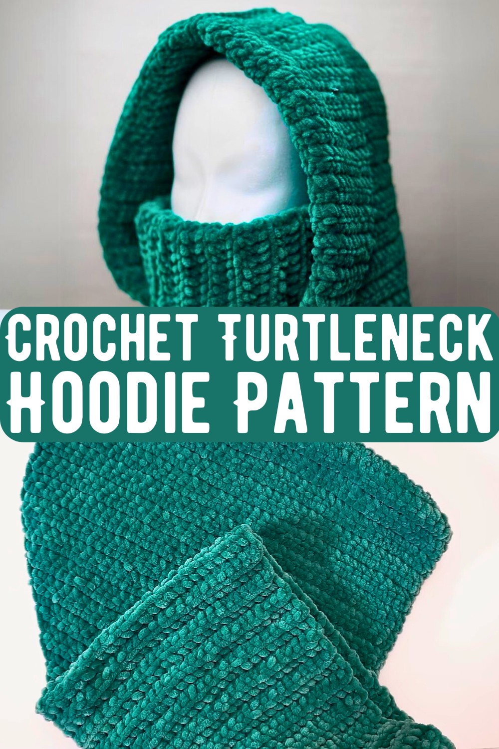 Crochet Turtleneck Hoodie Pattern