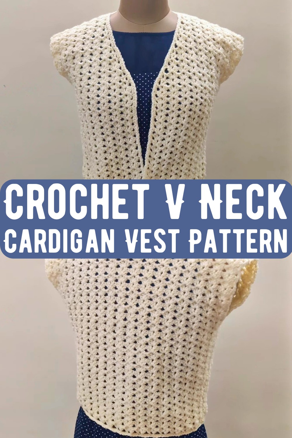 Crochet V Neck Cardigan Vest Pattern