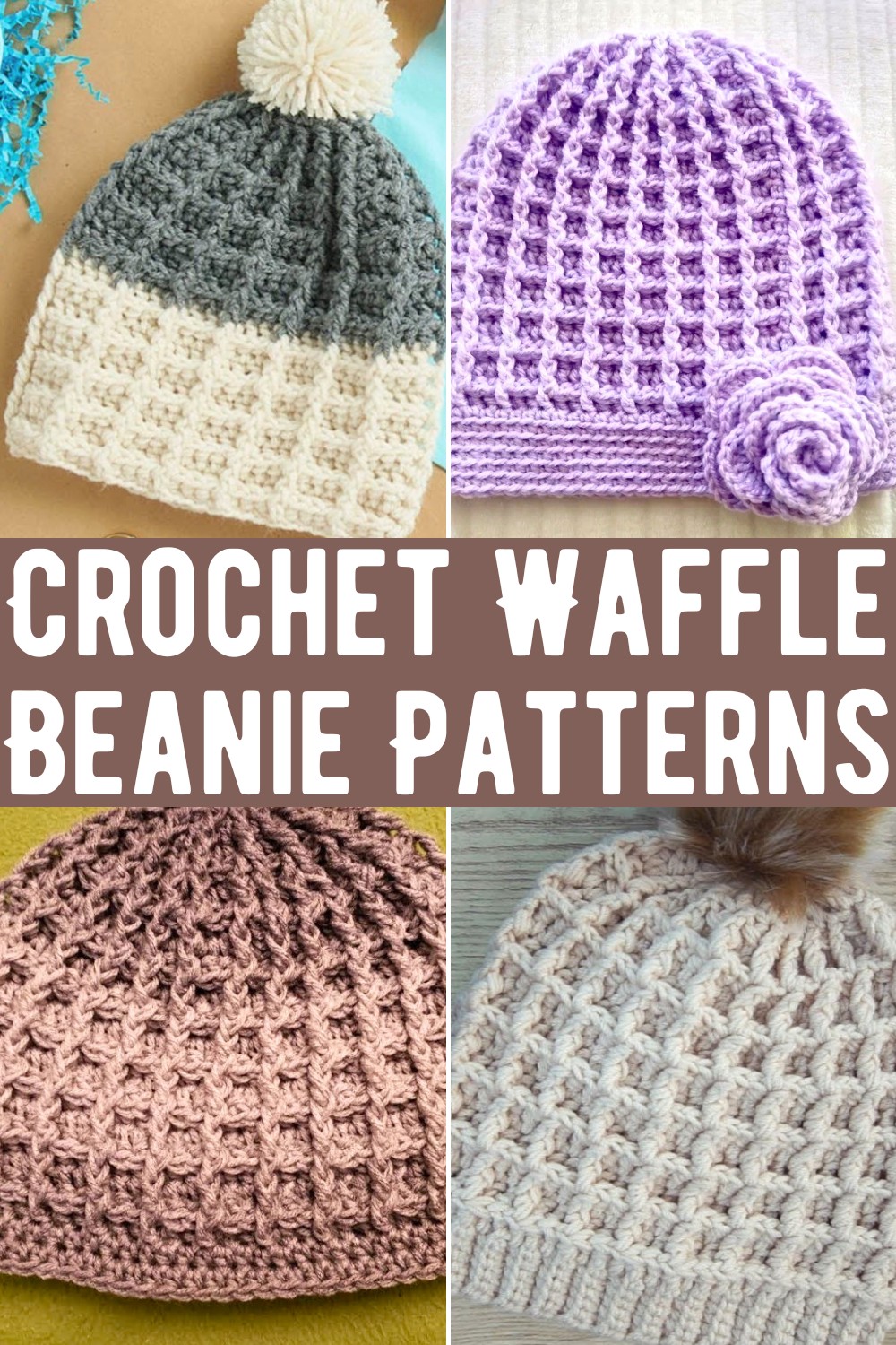 Crochet Waffle Beanie Patterns