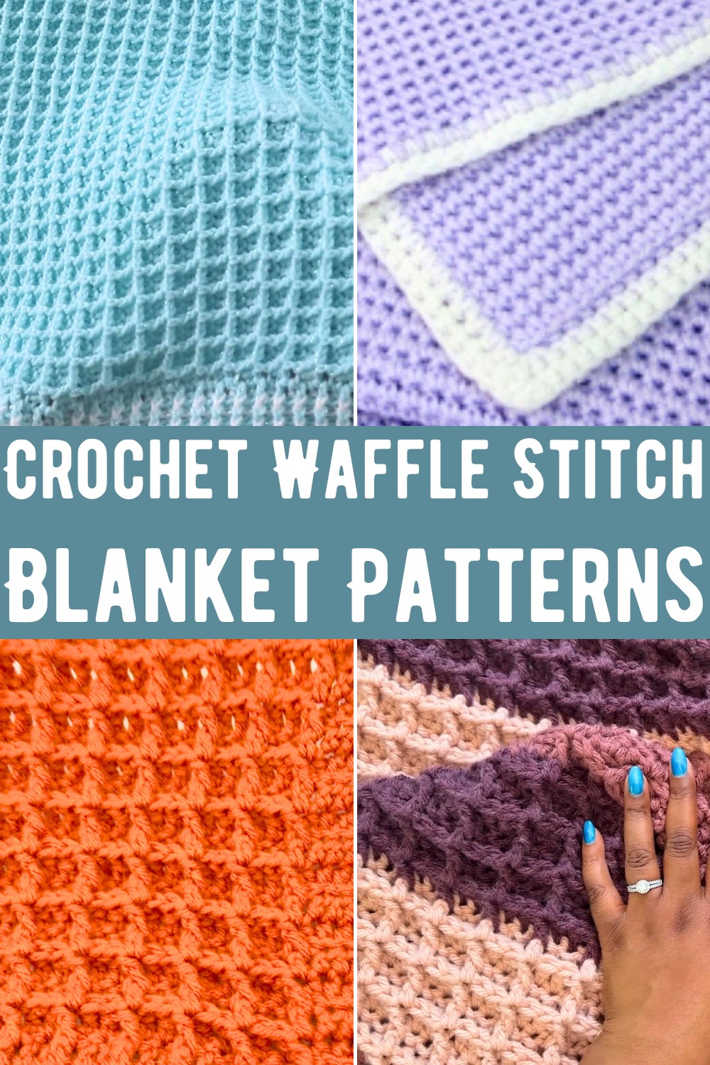 Crochet Waffle Stitch Blanket Patterns