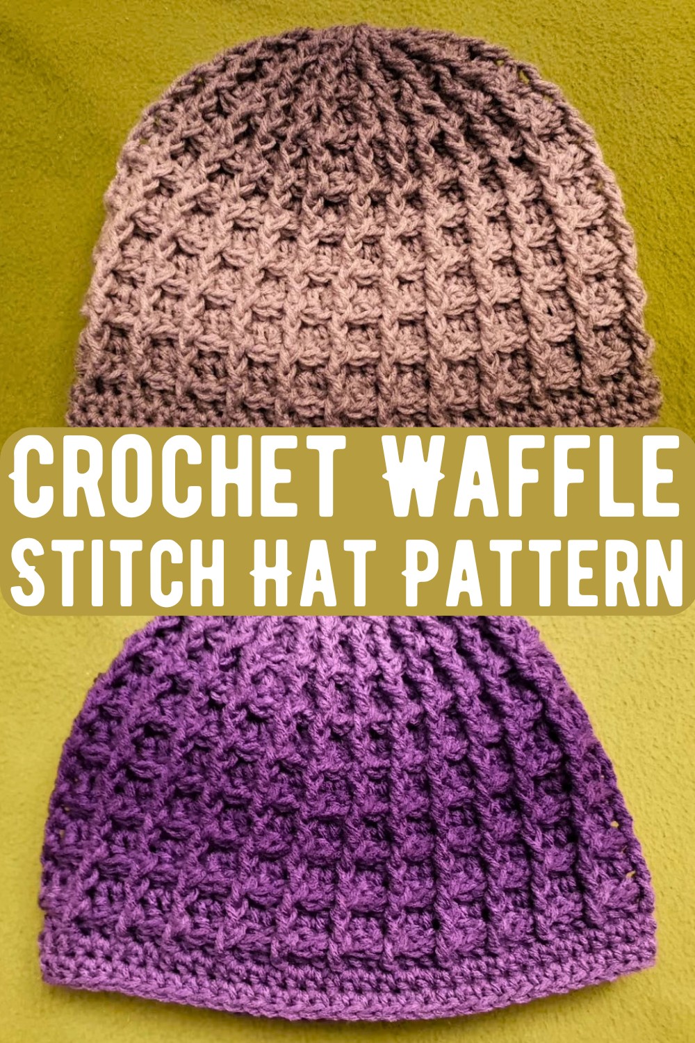 Crochet Waffle Stitch Hat Pattern 