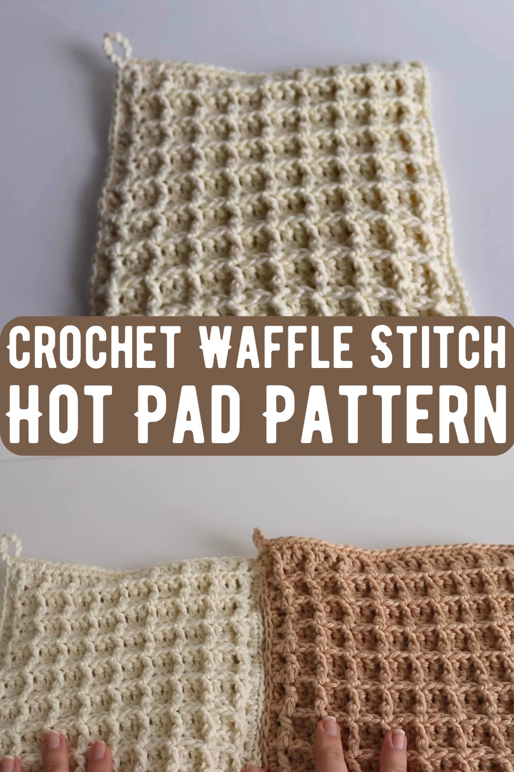 Crochet Waffle Stitch Hot Pad Pattern