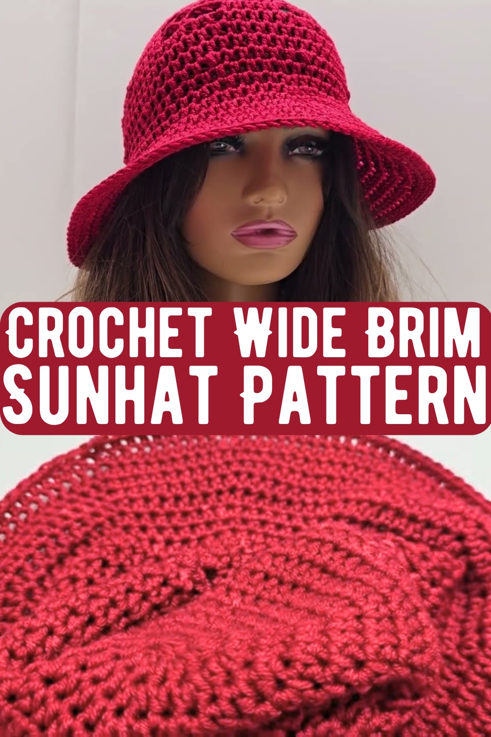 Crochet Wide Brim Sun Hat Pattern