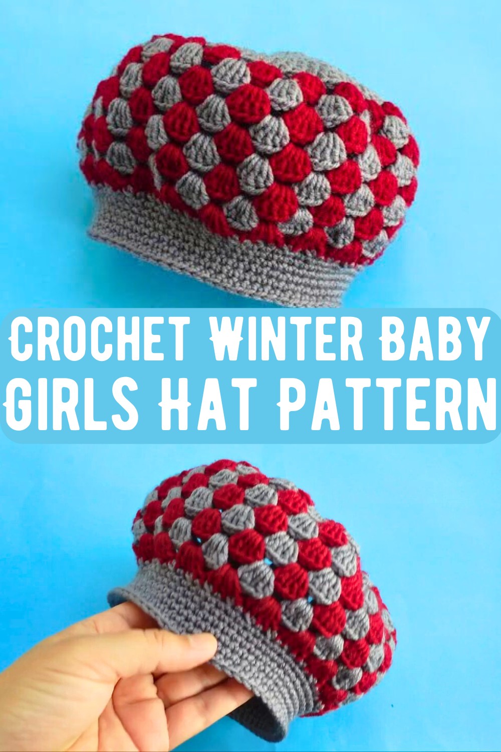 Crochet Winter Baby Girls Hat Pattern