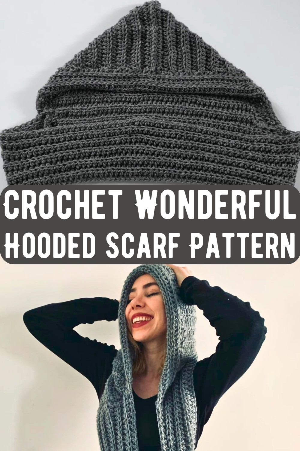 Crochet Wonderful Hooded Scarf Pattern