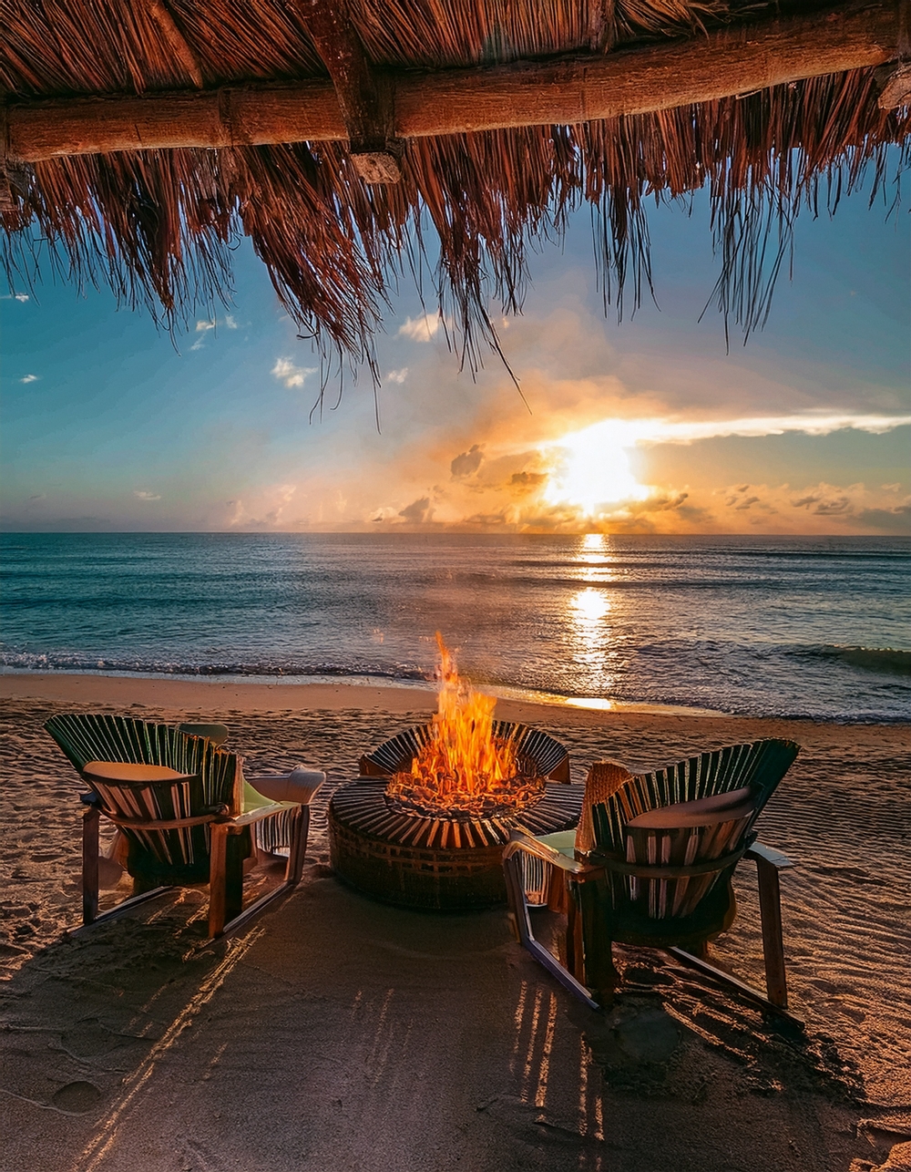 Beachfront Oasis Sand & Fire