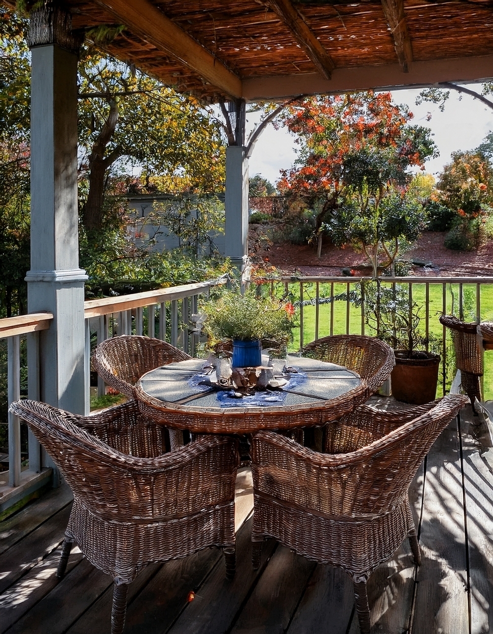 Farmhouse Patio Inspiration Wicker Charm