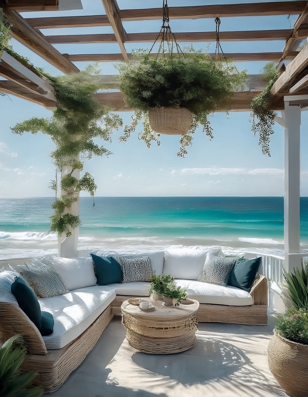 Oceanfront Oasis Pergola Patio Designs for a Coastal Retreat